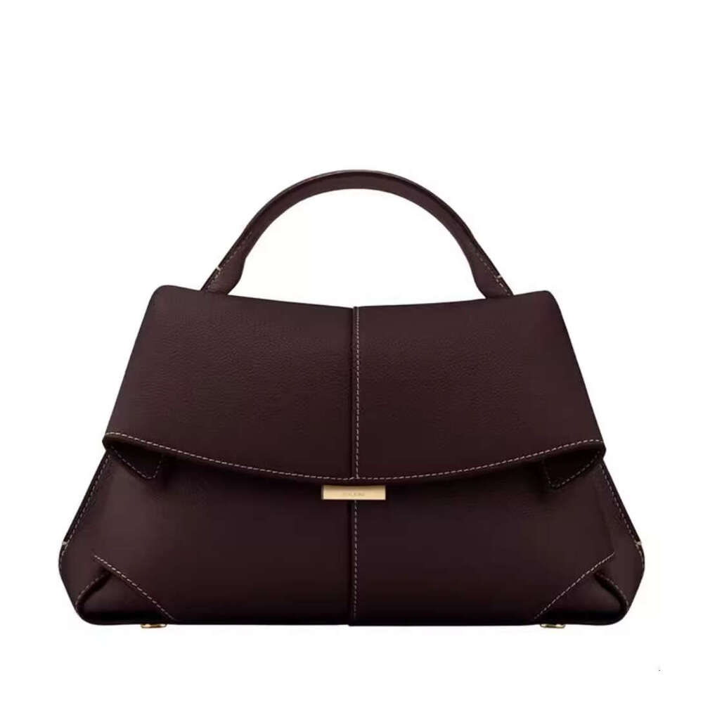 Bags Hot Fashionable Women's Bag French Design New Pole Head Cowhide Fashion Pleated Handbag