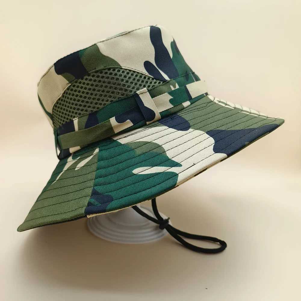 Caps Hats Summer baby sun hat boys and girls outdoor camouflage UV resistant travel hat autumn childrens beach bucket hat hiking hat 3-7 years H241223