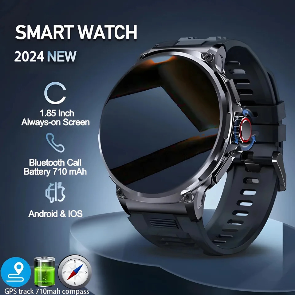 710mAh Bluetooth Call Smart Watch Men Sports Fitness Watches 185HD Heart Monitor Waterproof Smartwatch For XIAOMI Android 241220
