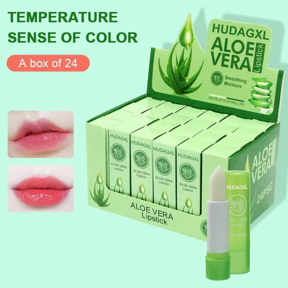 1 piece of moisturizing lipstick Long lasting natural aloe long lipstick Anti emotional aging lipstick moisturizing Las F4i8W241223