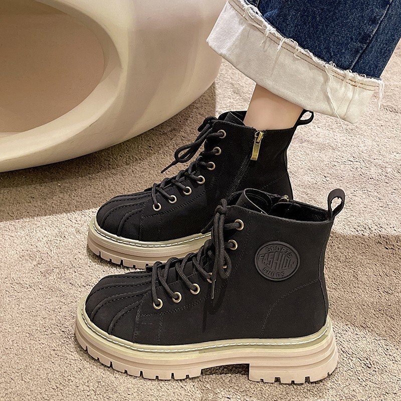 Martin Ddmywed Leather For Women Autumn And Winter New Items Internet Famous Big Yellow British Style Comfortable Short Boots Chinese Brand Shoes F Dd