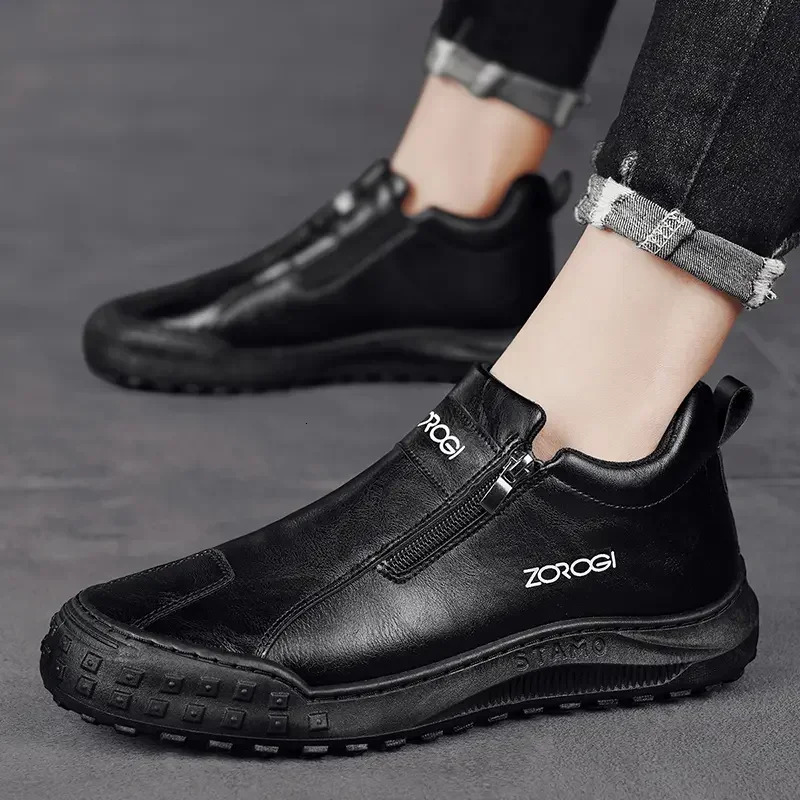 Comfortable and Stylish Unisex Zippered Sneakers for Outdoor Activities Trendy Spring Edition