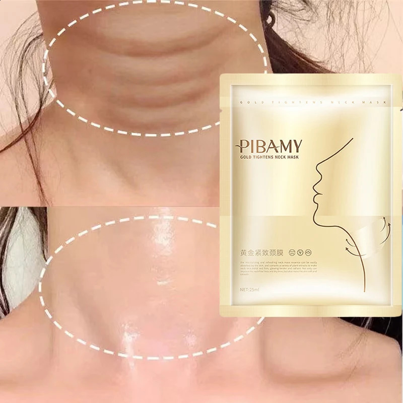 Golden Neck Mask Light Line Lifting Moisturizing Light Fine Line Anti-aging Moisturizing Skin Care Products 241223