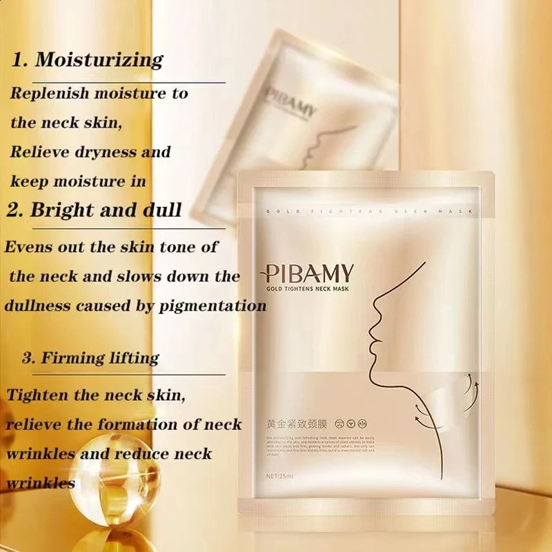 Golden Neck Mask Light Line Lifting Moisturizing Light Fine Line Anti-aging Moisturizing Skin Care Products 241223