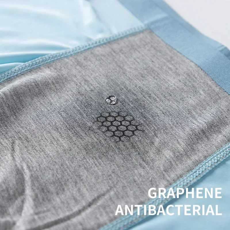 MiiOW Mens Boxing Underwear Summer Ultra Thin Ice Silk Mens Underwear 3A Graphene Antibacterial Mens Boxing Shorts Seamless Mens Underwear W241223