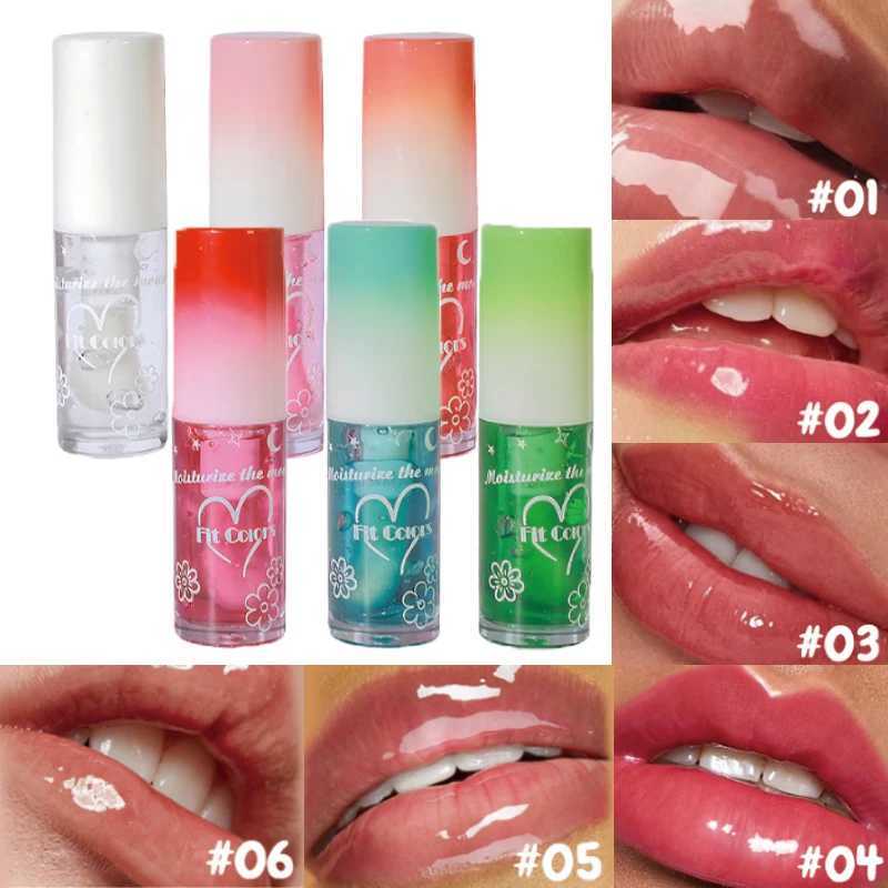6-Color Plumping Fruit Gloss - Large Brush Wand High-Shine Lip Lacquer with Long-Lasting Hydration and Lip CareXJ241223