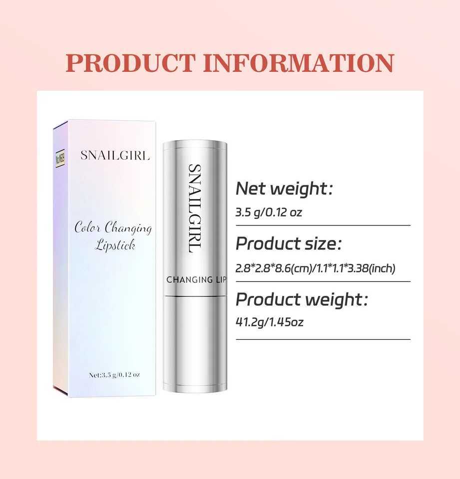 Constant temperature color changing lipstick shiny lipstick waterproof and long-lasting moisturizing lipstick pink sexy lipstick makeupW241223