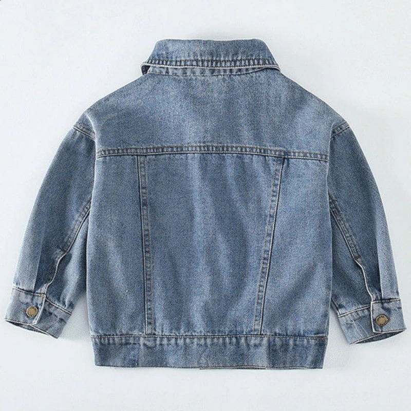 Winter Kids Fleece Denim Jacket Boys Thick Outerwear 0-7Y Young Children Casual Clothes Autumn Girl Long Sleeve Solid Coats 241223