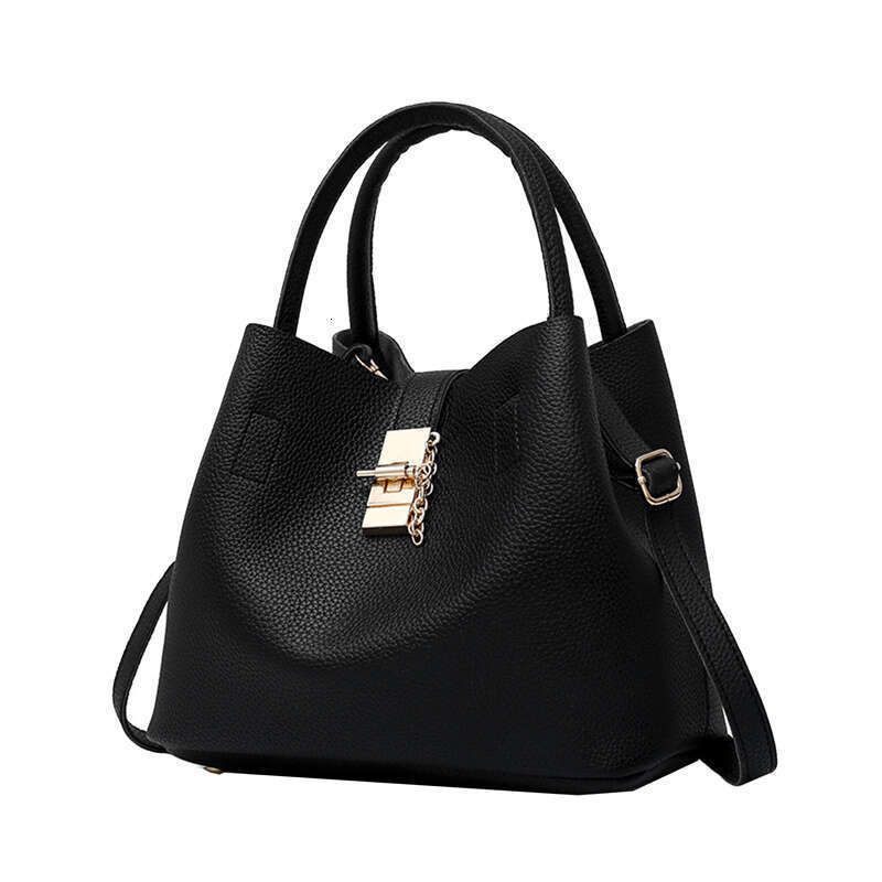 Women's Bags Handbag Woman Shoulder Large Capacity Handbag Women Crossbody Lychee Pattern PU Portable Bucket Bag Ladies Messenger Bags