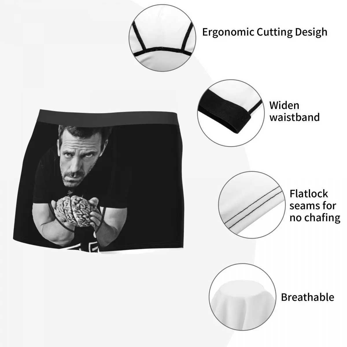 House MD Mens Underwear Dr House uses it boxer shorts new soft underwear mens plus size W241223
