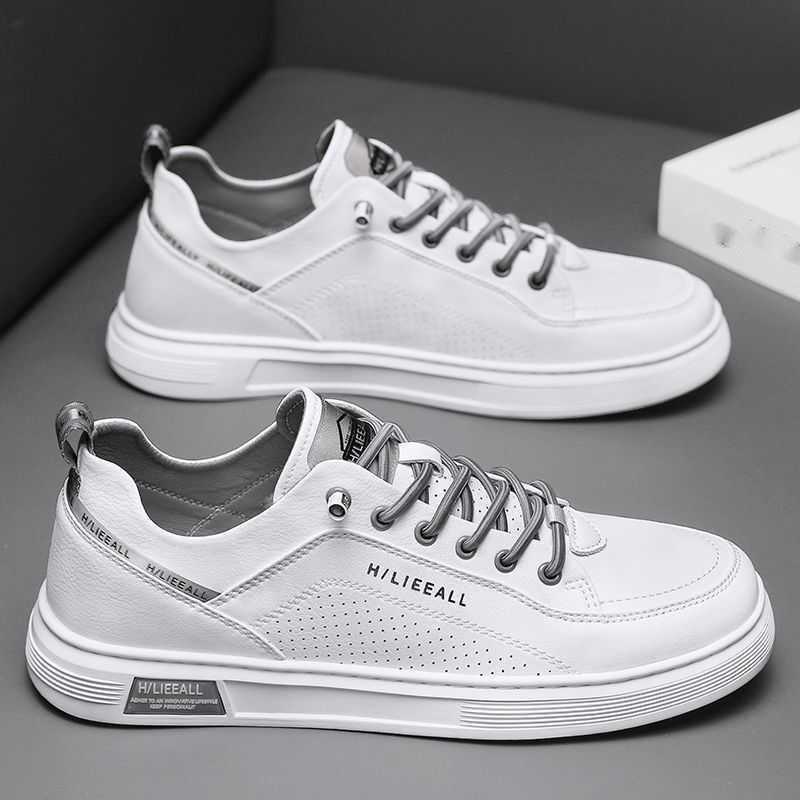 NXY Summer Mens Breathable Board Shoes for Male Students Korean Version Versatile White Shoes Thick Soled Sports Casual Flat Shoes Trendy Shoes