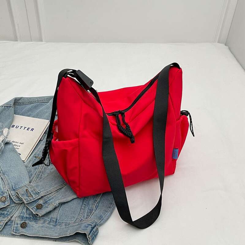 High-end Solid Color Casual Large Capacity Shoulder Bag, Versatile Crossbody For Commuting, Unisex Trendy Bag