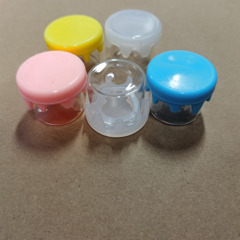 6ml Container Food Grade Nonstick Storage with Silicone Lid Glass Box Jar