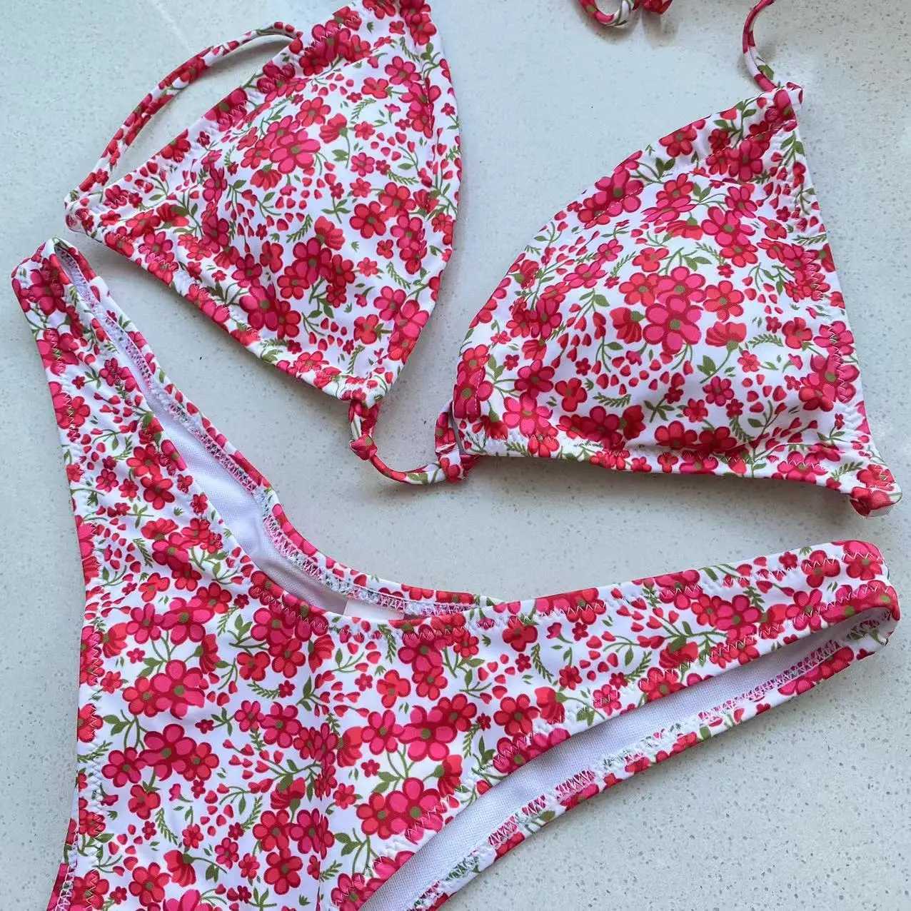 2022 new spot swimsuit female split triangle cup swimsuit BikiniXJ241223