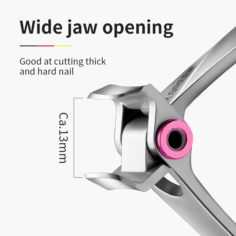 MR.GREEN Nail Clippers Stainless Steel Wide Jaw Opening Manicure Fingernail Cutter Thick Hard Ingrown Toenail Scissors tools 250103