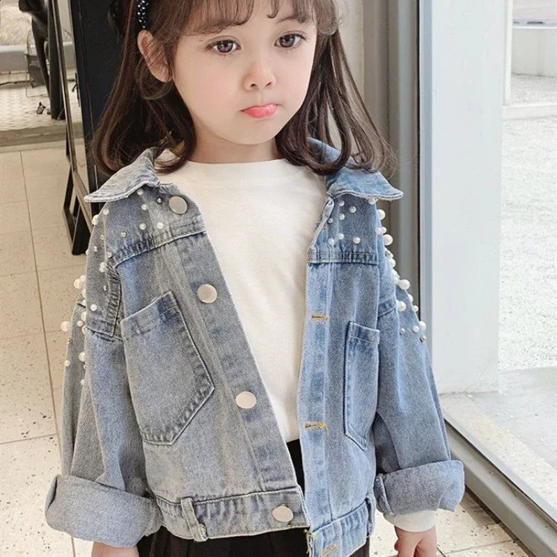Girls Jacket Autumn Spring Baby Girl Clothes Fashion Kids Jean Coat for Girls Denim Coats Children Outerwear 2-7Yrs 241223