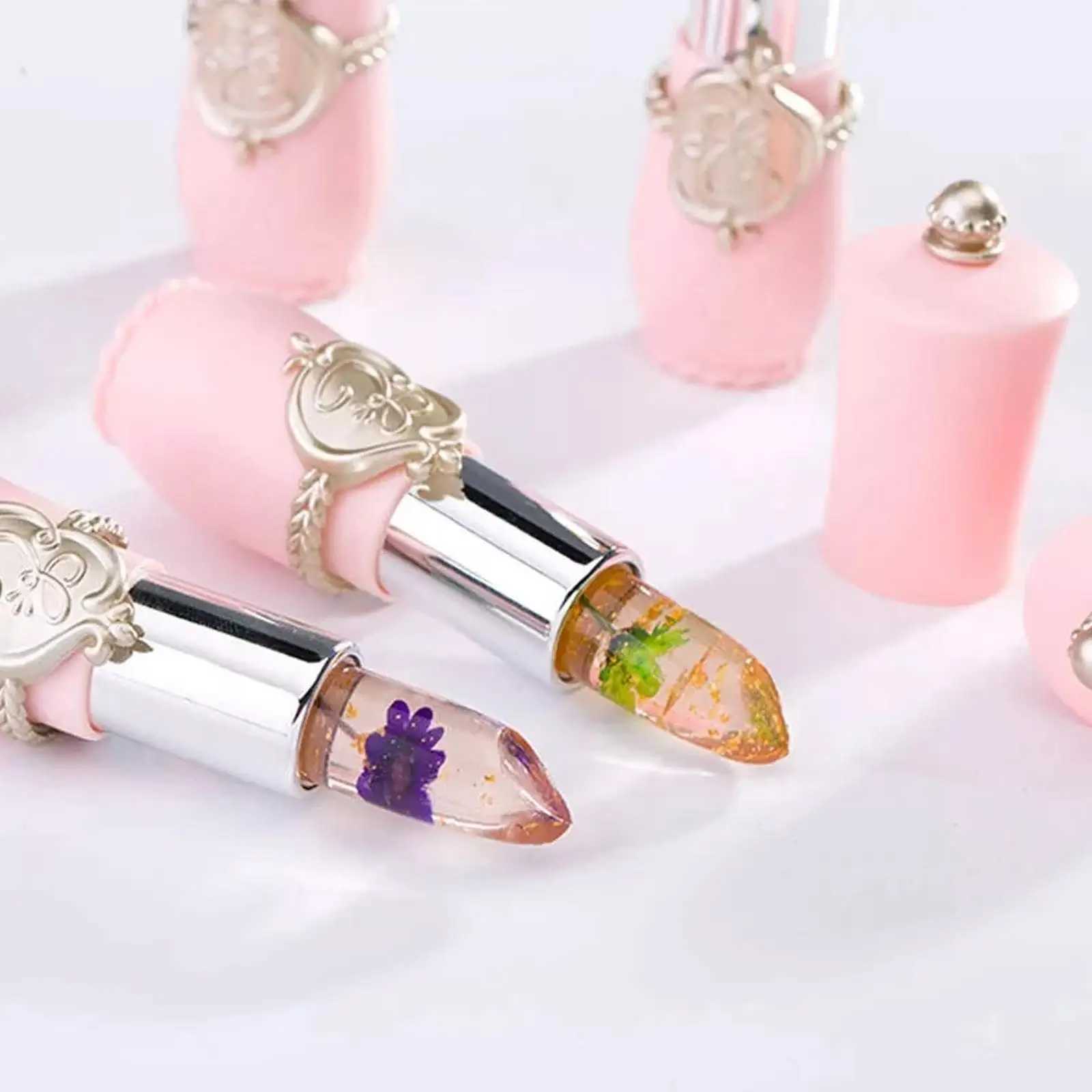 Peach Color lipstick Crystal Temperature Change lipstick Girl Moisturizing Long Lasting Lipgloss Makeup lipstick Repair CosmeticsW241223