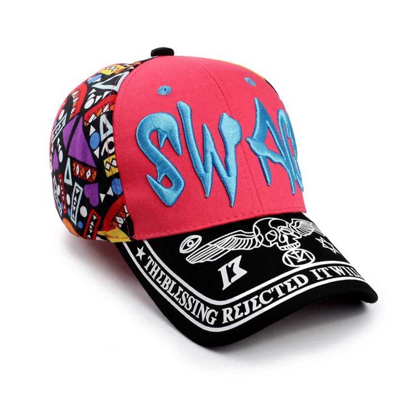 Caps Hats Parents and childrens cartoon embroidered letters SunShade baseball cap for boys and girls adjustable breathable cotton sun hat U20 H241223
