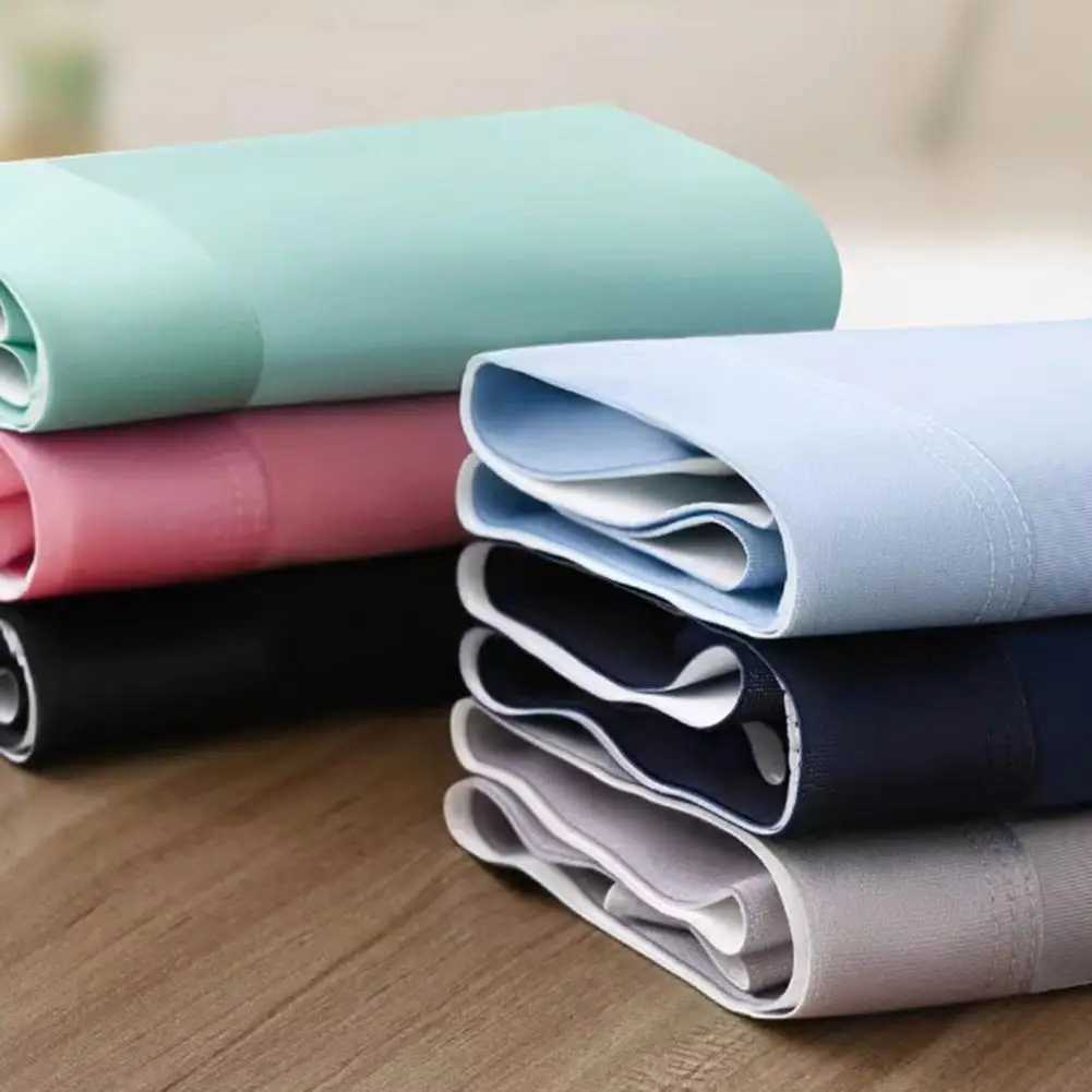 Mens underwear solid color mid waist elastic seamless mens boxing underwear smooth anti-corrosion W241223