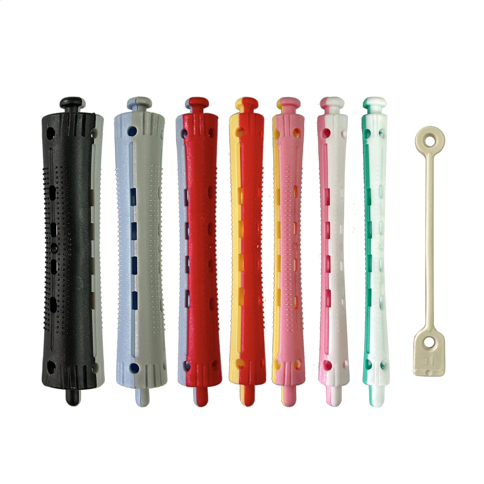 36pcs 13mm Rubber Bands Hair Rollers Kit Salon Cold Perm Rods Curler Styling Hair Root Curl Bars Fluffy Hairdresser Tools 1888 241220
