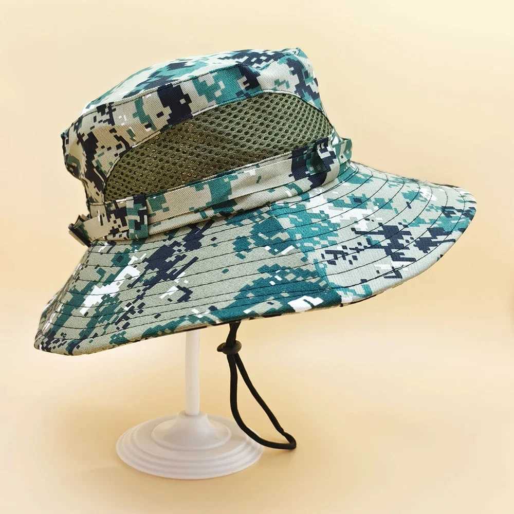 Caps Hats Summer baby sun hat boys and girls outdoor camouflage UV resistant travel hat autumn childrens beach bucket hat hiking hat 3-7 years H241223