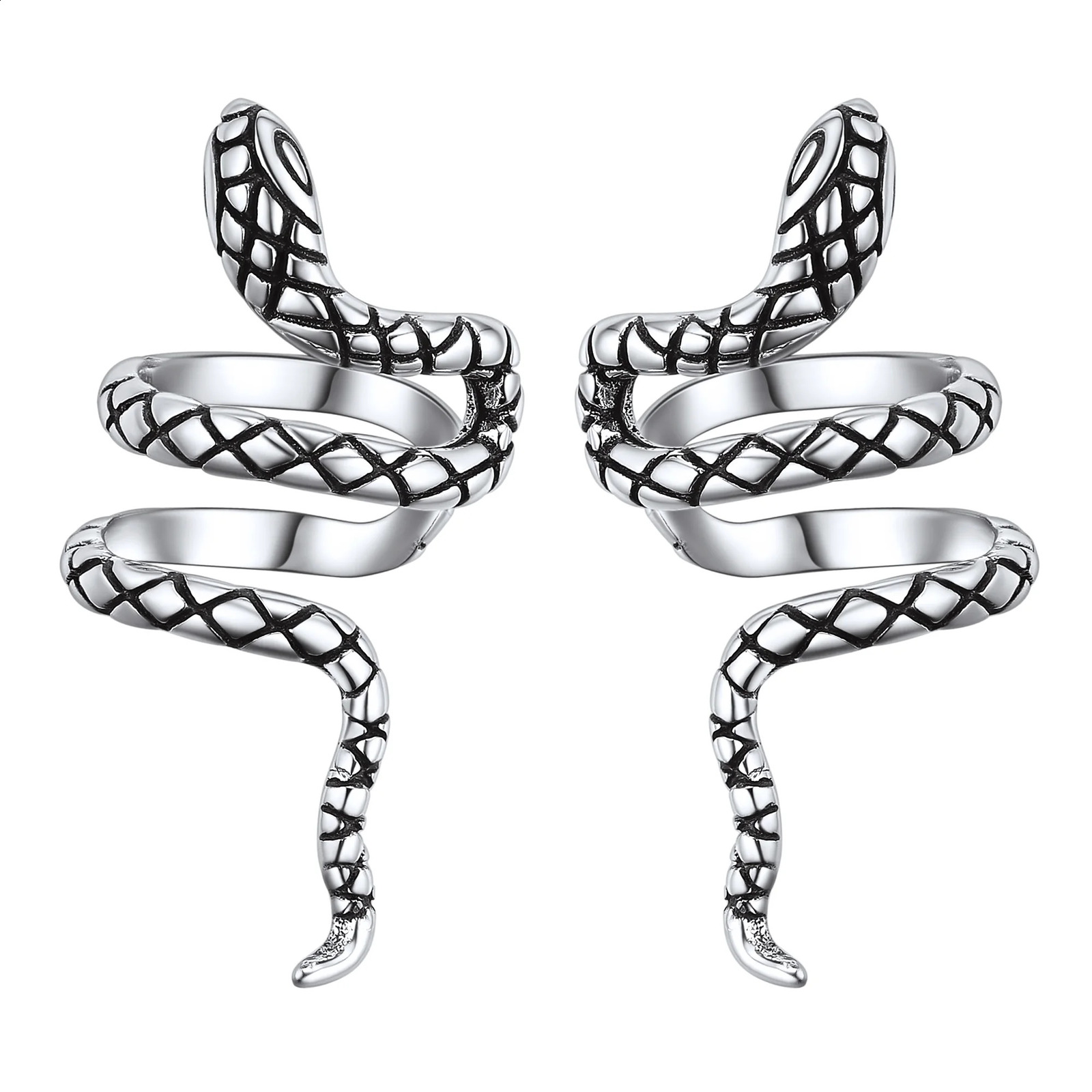 S925 Sterling Silver Snake Ear Cuff Helix Cartilage Clip on Earrings Non Piercing Earrings for Women CP541 241220