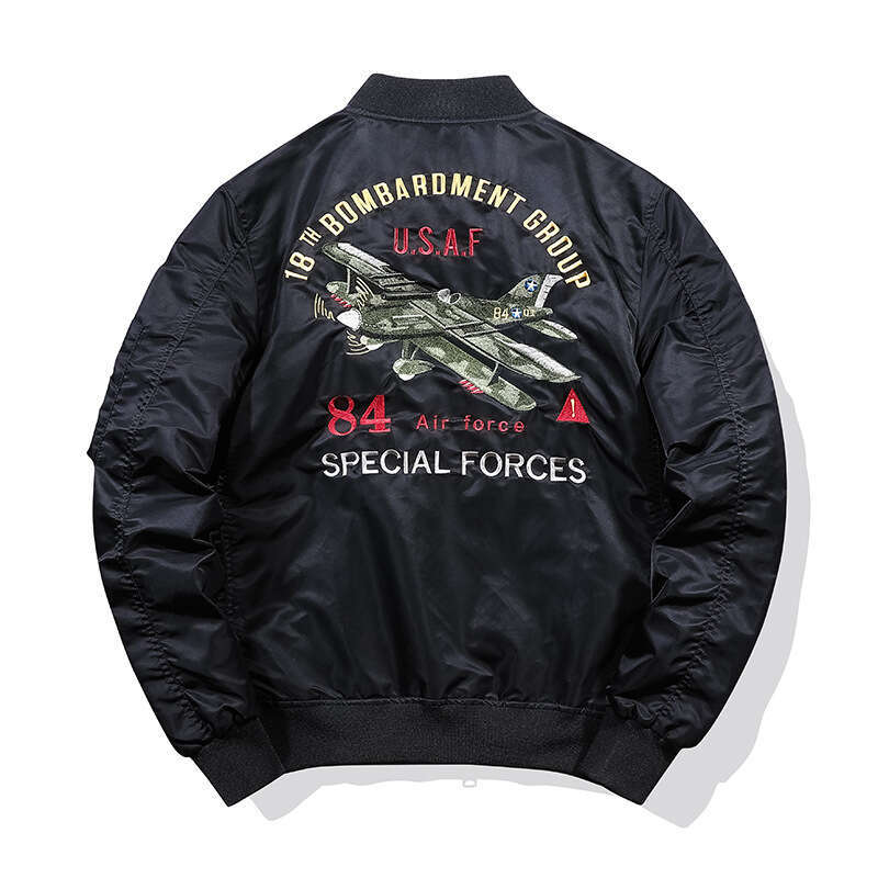 Men's Wear Casual Jacket New Autumn/Winter Air Force Ma1 Pilot Jacket Men's Embroidered Baseball Jersey Spring/Autumn Large Coat