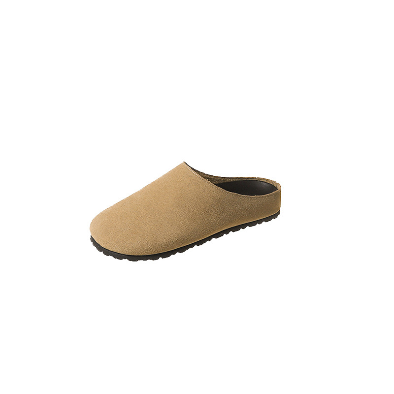 Comfortable casual thick-soled baofeng half slippers with loafers wear soft soled single NEW women's shoes outside autumn and winter