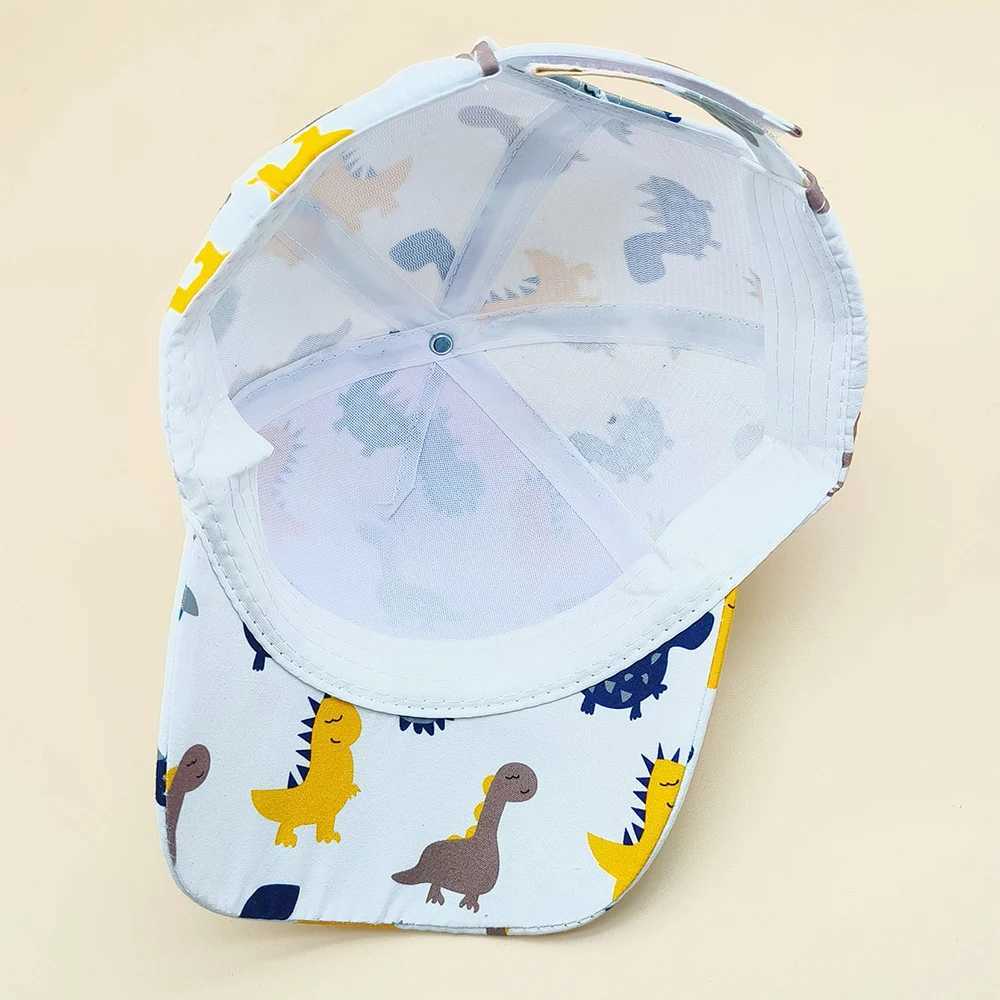 Caps Hats New Cartoon Animal Summer Baby Baseball Hat Boys and Girls Travel Sun Hat Childrens Beach Sun Hat Accessories H241223