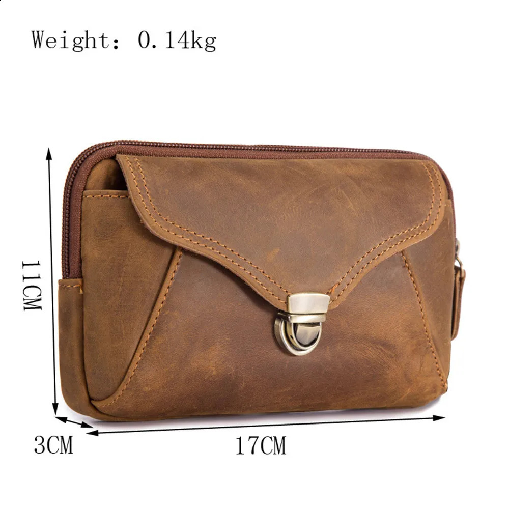 Fanny Waist Bag Men Genuine Leather Belt Bum Leg Hip Packs for Men Mini Multi Phone Box Wallet and Purse Outdoor Coin Card Pouch 241223