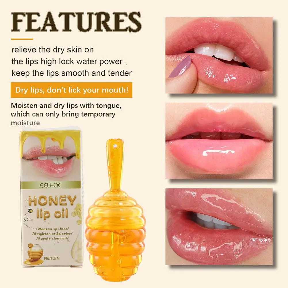 Lovely honey jar lipstick fruit lipstick lasting moisturizing transparent lipstick liquid lipstick gloss cosmeticsW241223