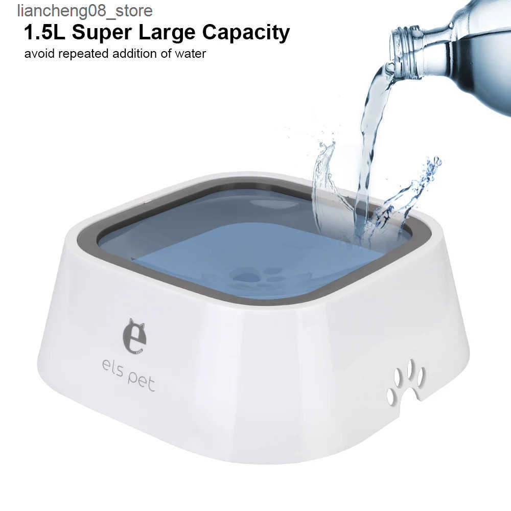 Dog Bowls Dishes Slow Water Feeder Dispenser Cat Dog Water Bowl Carried Floating Bowl Pet Fountain 1.5L Anti-Overflow L240910