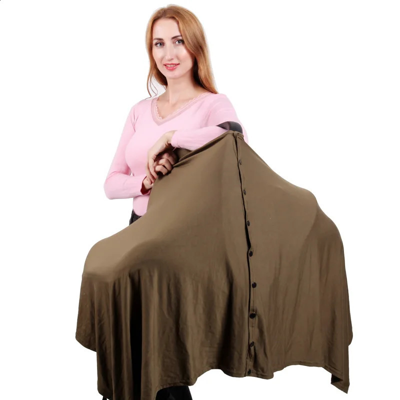 Mother Nursing Covers Soft Long Nursing Scarf Solid Modal Snap Button Baby Stroller Cover Multifunctional For Mom 241223