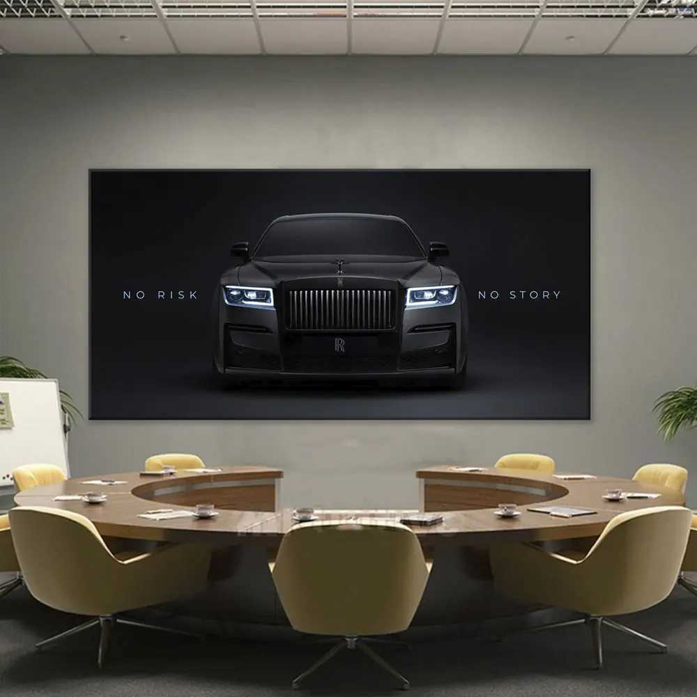 Black Car Canvas Painting Prints Picture Posters For Living Room Bedroom Wall Art Motivation Office Decoration Large Mural GiftC250121