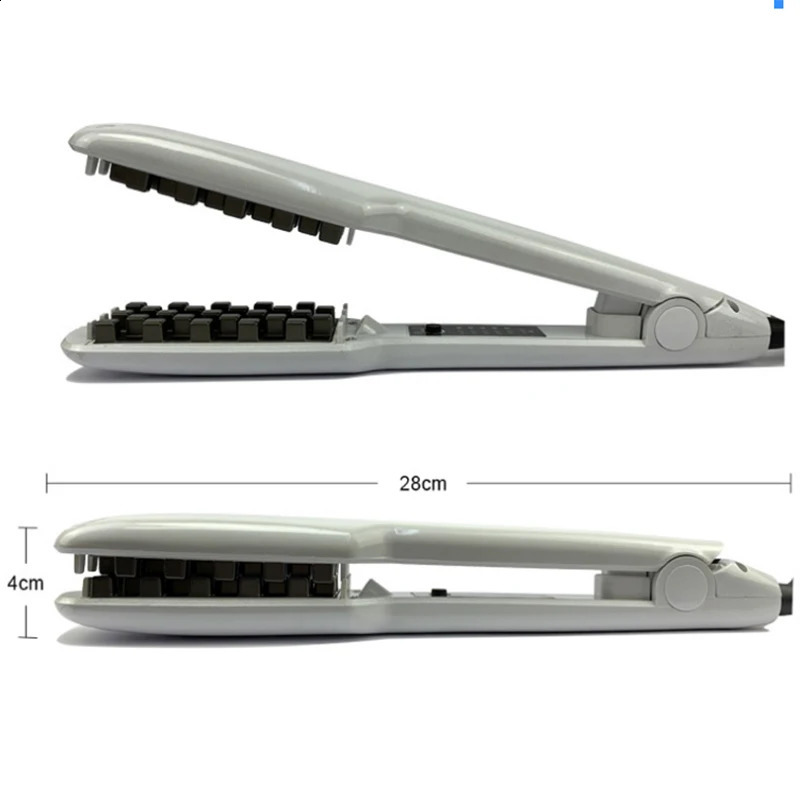 2 In 1 Hair Volumizer Straightener Fluffy Corn Beard Grid Splint Electric Hair Root Negative Ion Crimper Hair Iron 241223