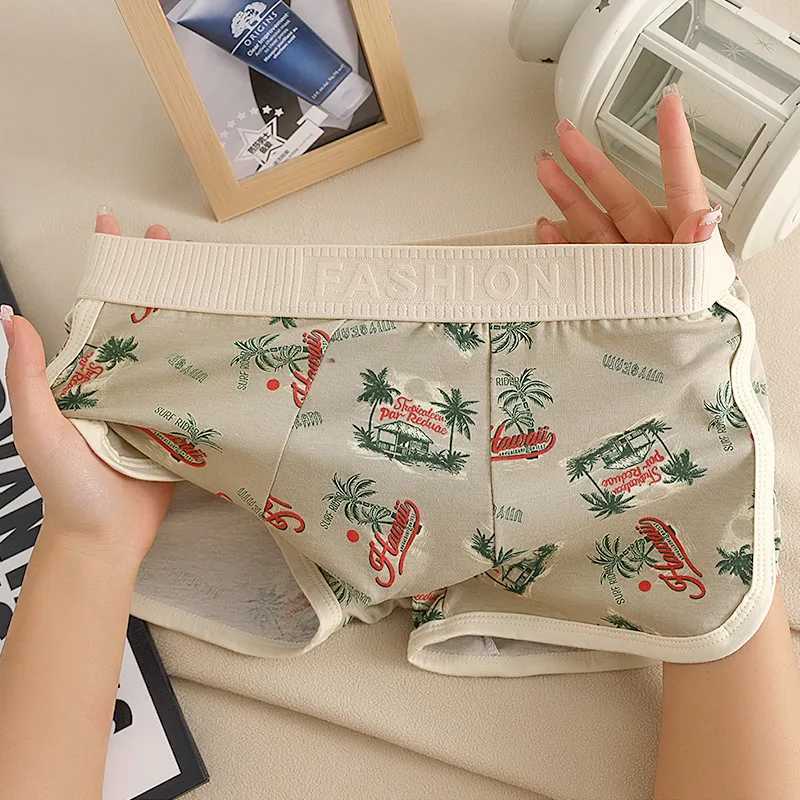 EXILIENS brand 3-piece boxer mens underwear new cotton print mens boxer Cuecas Masculinas boxing shorts mens underwear size M-3XL XS640 W241223