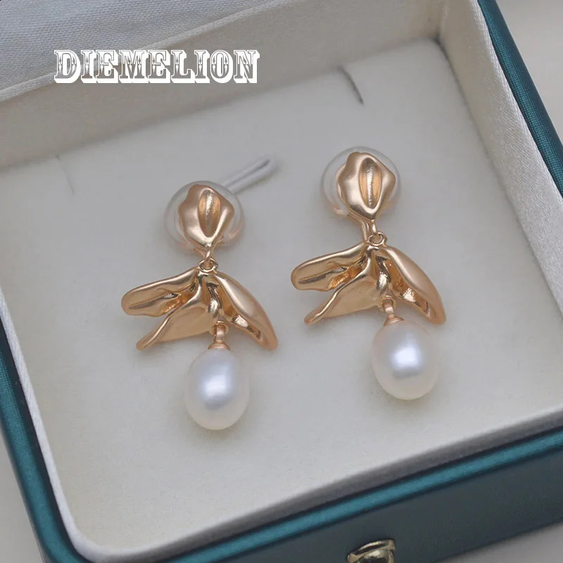 Vintage Matte Gold Color Natural Freshwater Pearl Tassel Clips on Earrings Simple No Hole Ear Clips Elegant Female Fine Jewelry 241220