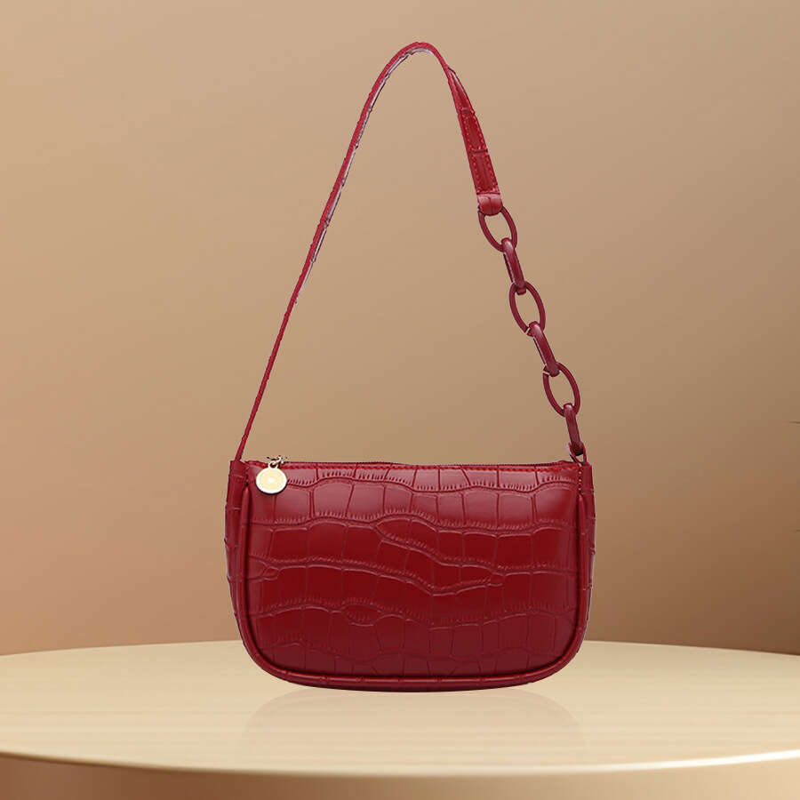 Hobo Ladies Handbags Crocodile Pattern Underarm Shoulder Bag