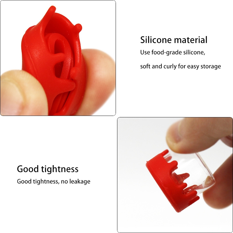 6ml Container Food Grade Nonstick Storage with Silicone Lid Glass Box Jar