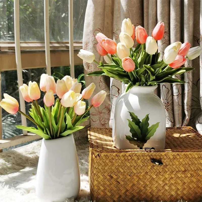 5 pieces of 35CM artificial tulip bouquet for home garden decoration used for wedding celebration decoration Mothers Day gift bouquet M241223