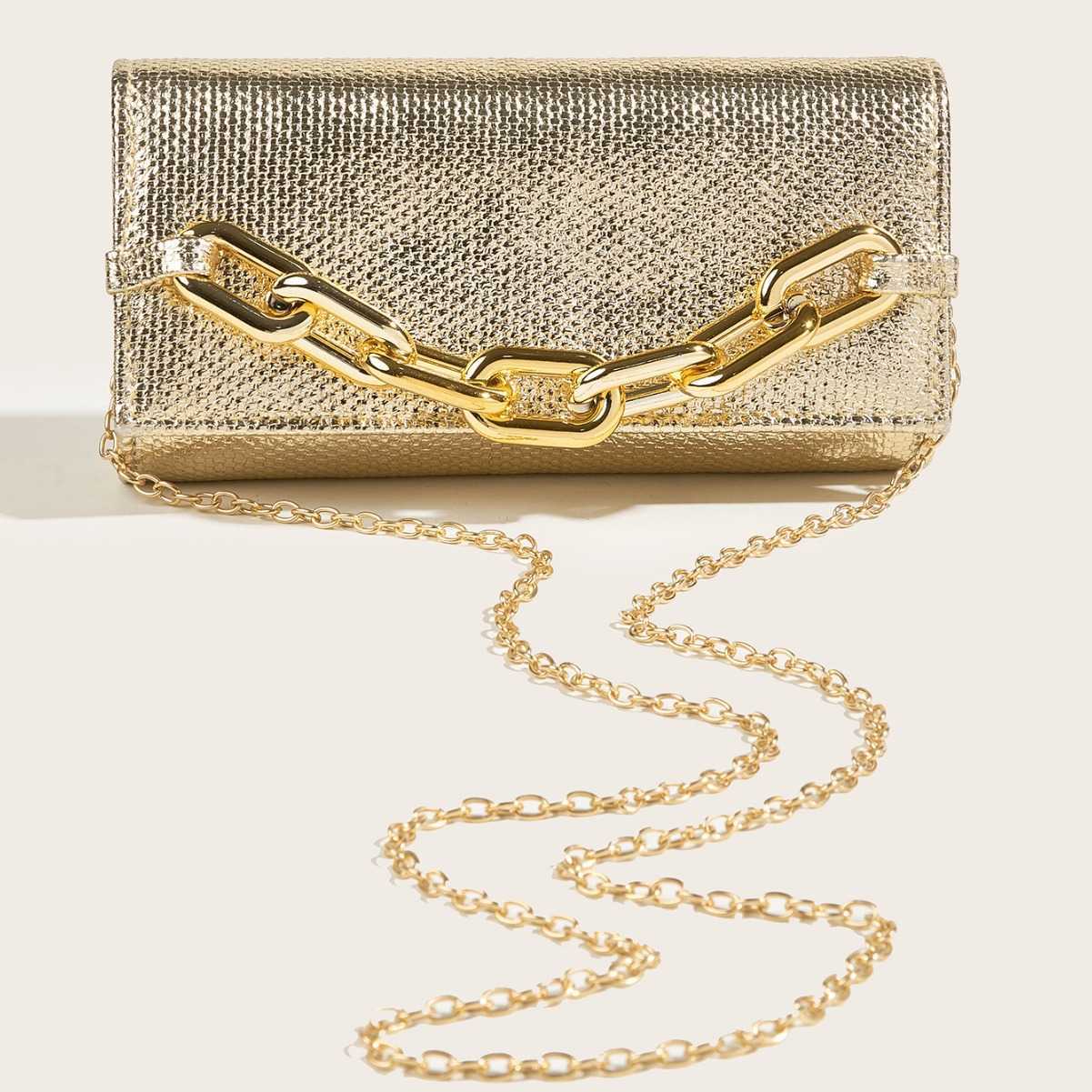 Clutch Bag Dinner Bag Acrylic Chain Handbag Gold and Silver Two Color Hard Shell Womens Tote Bags 240920