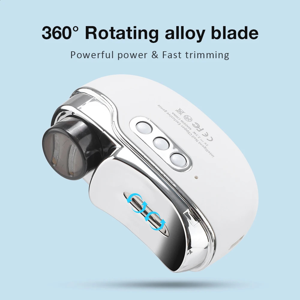 4In1 Electric Nail Clipper Safety Automatic Fingernail Clipper With Light Portable Polishing Nail Trimmer for Kids Adult Elderly 241223