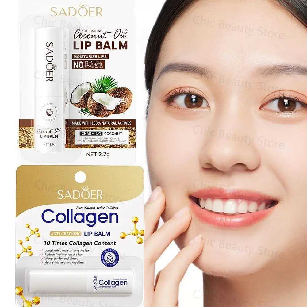 2.7g Coconut Lip Balm Lasting Nourishment And Moisture For Men And Women Daily Care Collagen Lip Balm Lip CareXJ241223