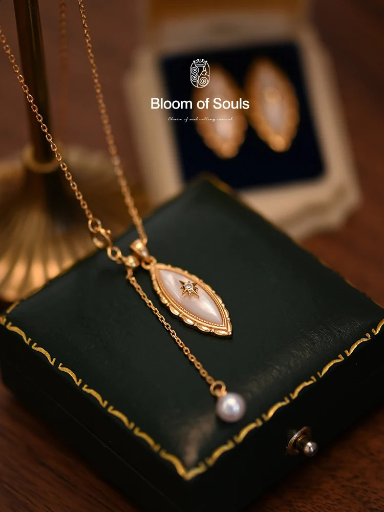 N Eye Of The Stars Original S925 Sterling Silver Natural Fritillary Pearl Necklace Exquisite Retro Pendant Female 241220