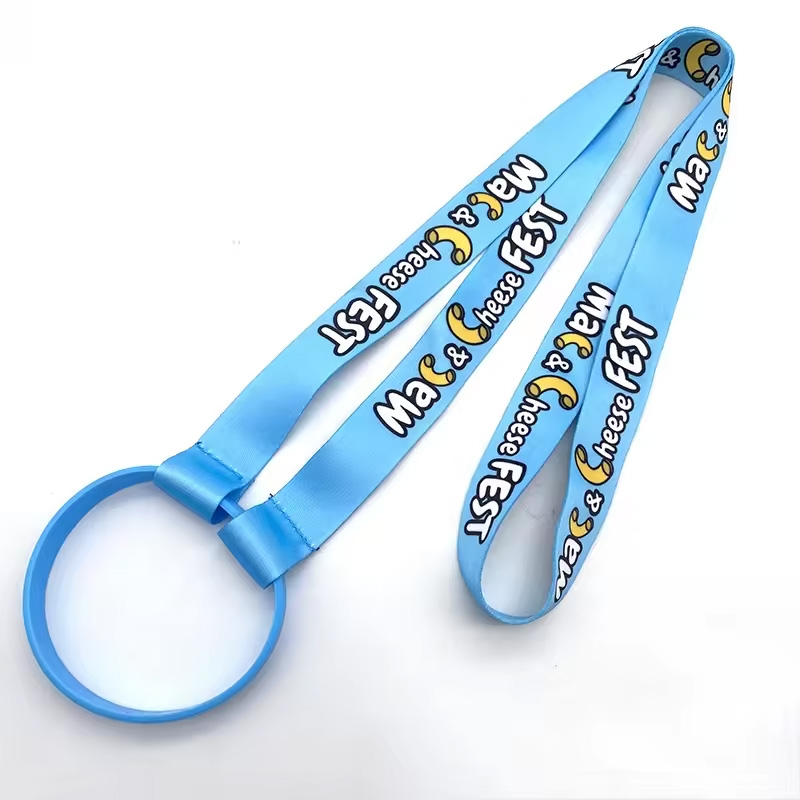 Fatory price Custom sublimation Printing Water Bottle Holder Neck Lanyard Strap for Cup Reusable Cup Holder Lanyard