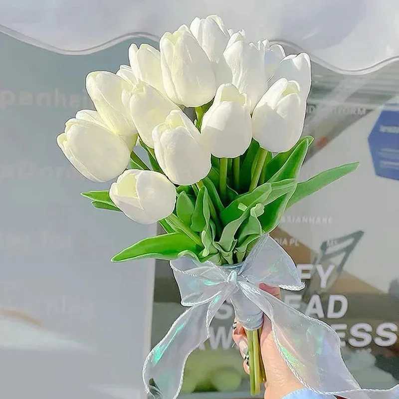 5 pieces of 35CM artificial tulip bouquet for home garden decoration used for wedding celebration decoration Mothers Day gift bouquet M241223