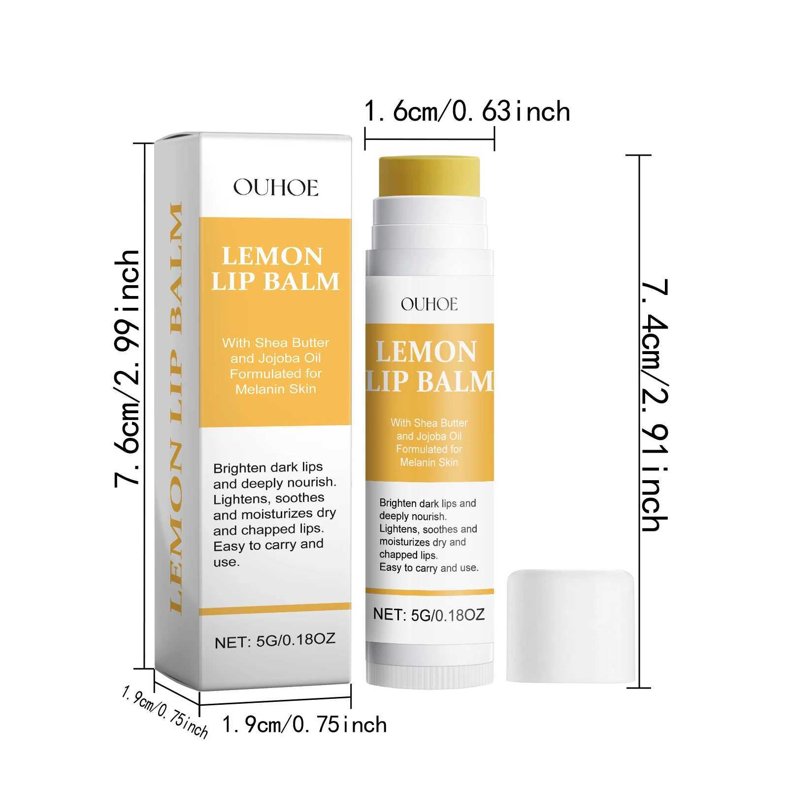 Lemon ginger lipstick dark melanin to remove dead skin improve colorless fading lip line exfoliate and moisturize natural lipstick careW241223