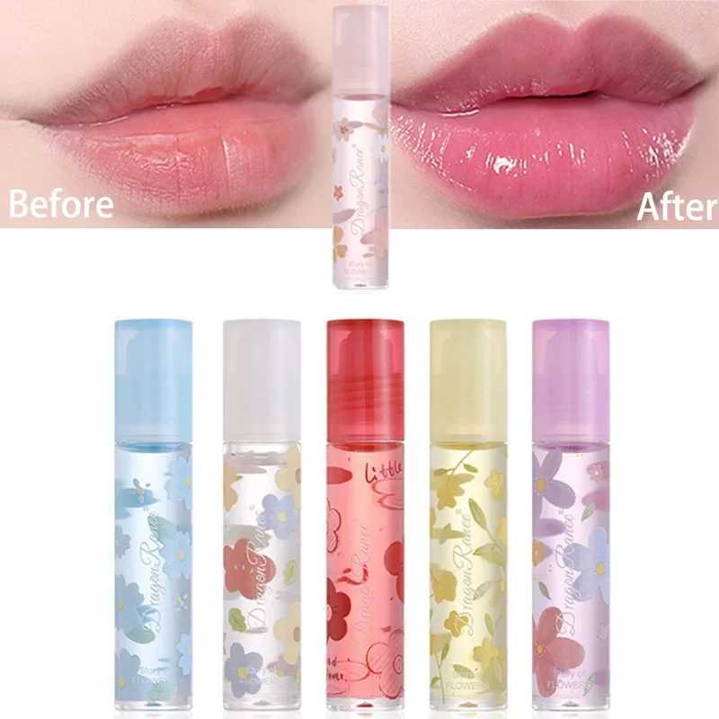 Transparent Jelly Lip Gloss Clear Petal Lip Balm Moisturizing Hydrating Colorless Crystal Lip Oil Anti Cracked Woman Lips CareXJ241223