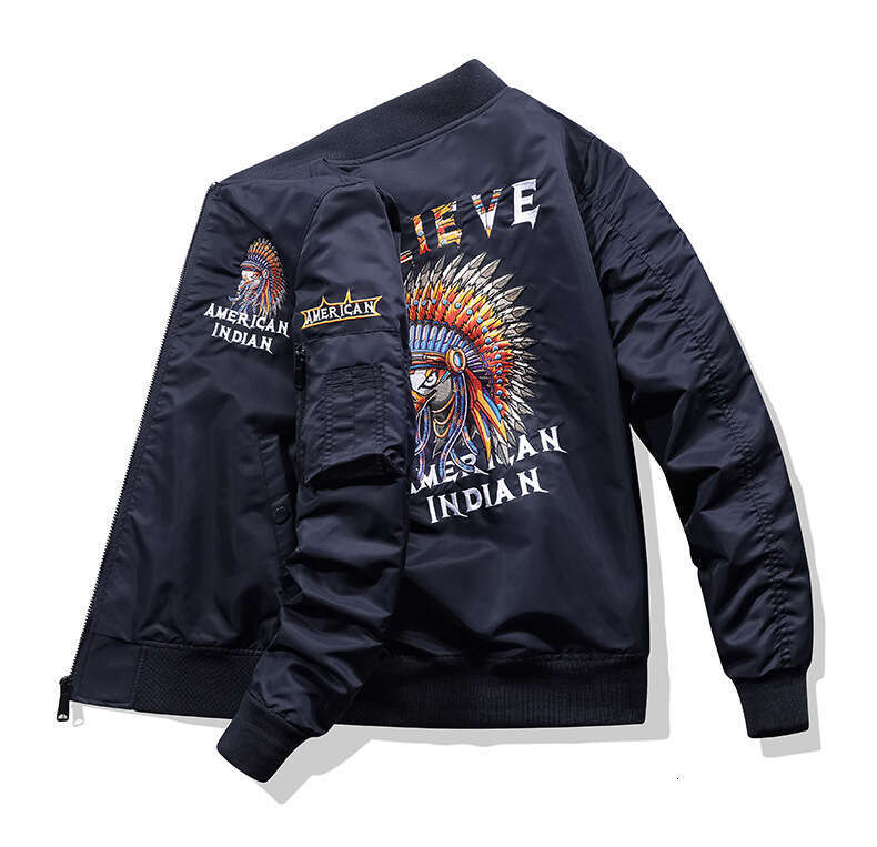 Spring and Autumn New Air Force MA1 Pilot Men's Heavy Industry Embroidered Baseball Suits, Large Size Work Jackets, Trendy