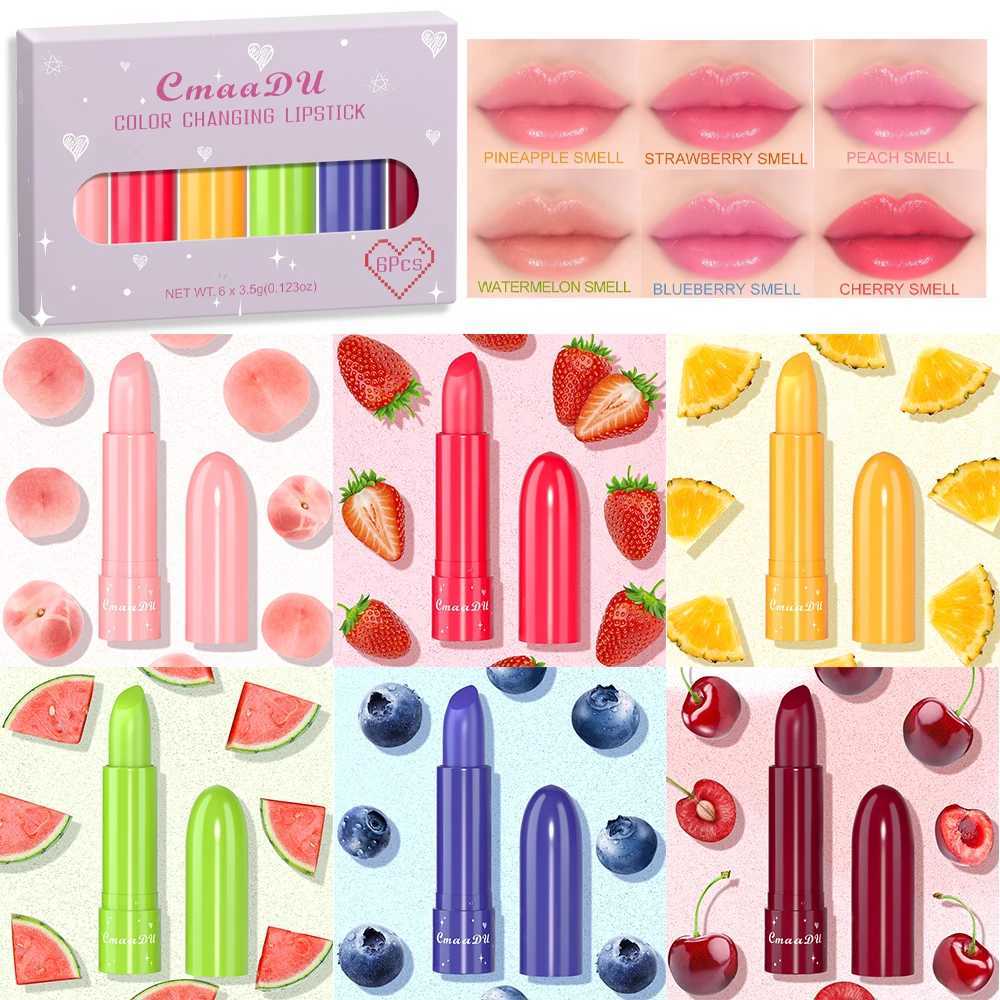 CmaaDU6 Color Fruit Monochrome lipstick PH Change Queen Mood Lasting Color Change Dark lipstick SetW241223